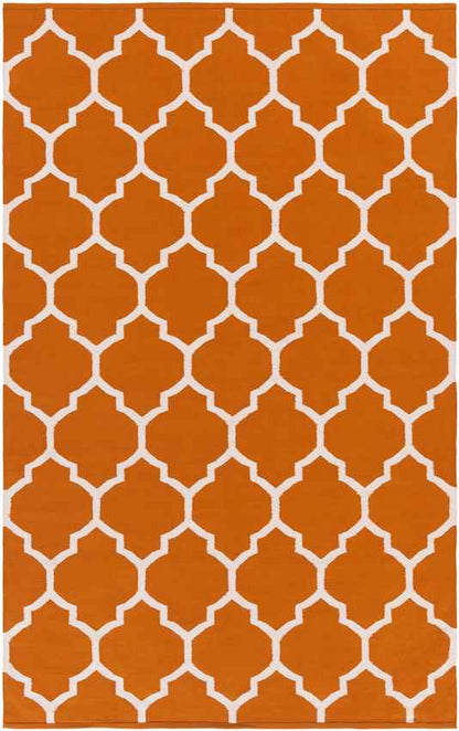 Zelhem Modern Bright Orange Area Rug