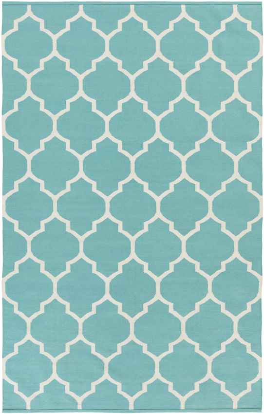Zelhem Modern Aqua Area Rug