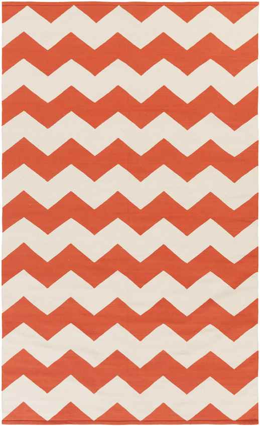 Zetten Modern Bright Orange Area Rug