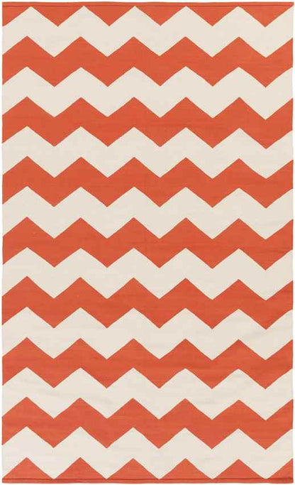 Zetten Modern Bright Orange Area Rug