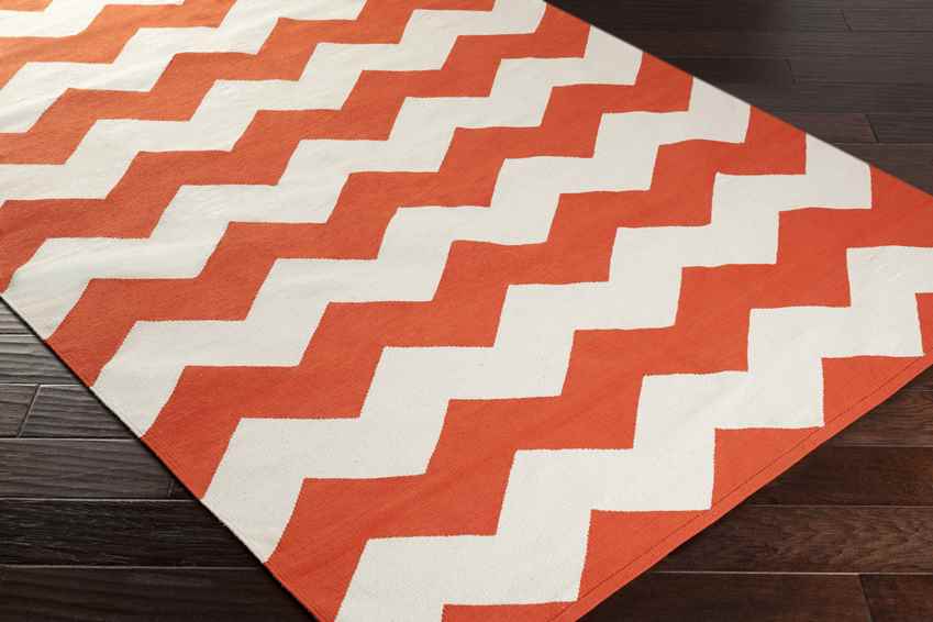 Zetten Modern Bright Orange Area Rug