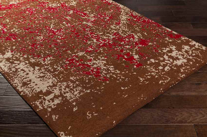 Coalville Modern Dark Red Area Rug