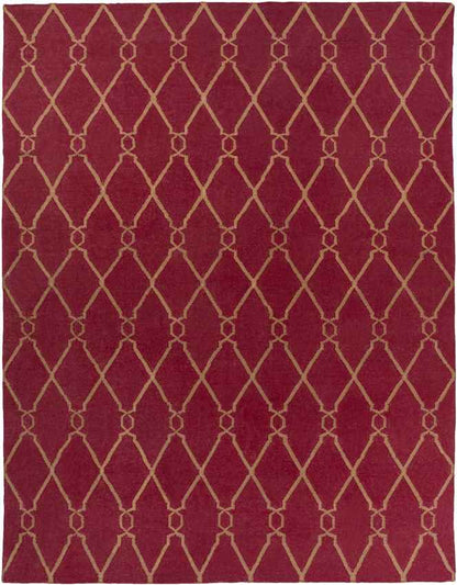 Hendon Modern Dark Red Area Rug