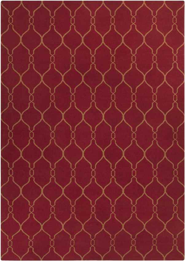 Hendon Modern Dark Red Area Rug