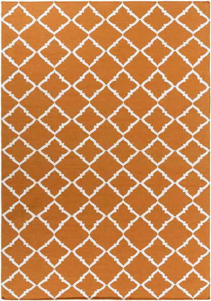 Selwerd Modern Burnt Orange Area Rug