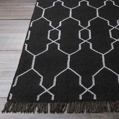 Tange Modern Black Area Rug