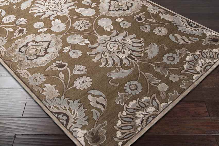 Oldorp Traditional Dark Brown Area Rug
