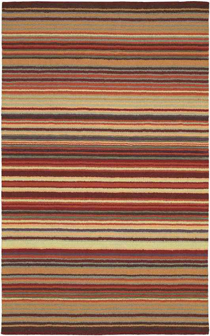 Oling Modern Burgundy Area Rug