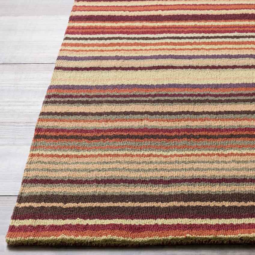 Oling Modern Burgundy Area Rug