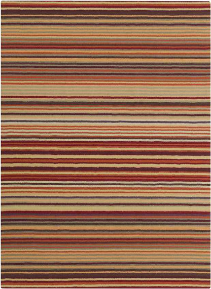 Oling Modern Burgundy Area Rug