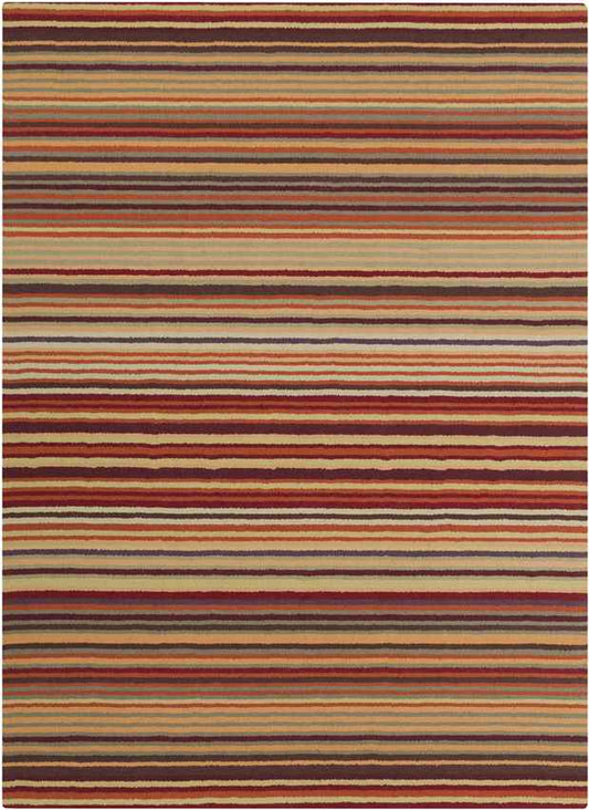 Oling Modern Burgundy Area Rug
