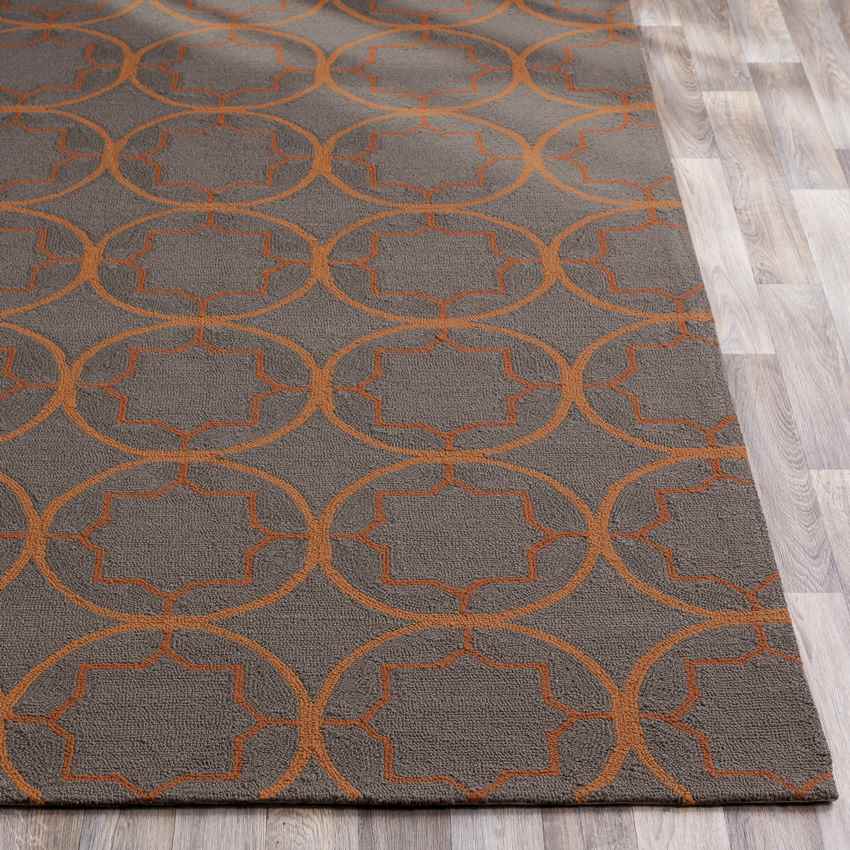 Oostwold Modern Dark Brown Area Rug