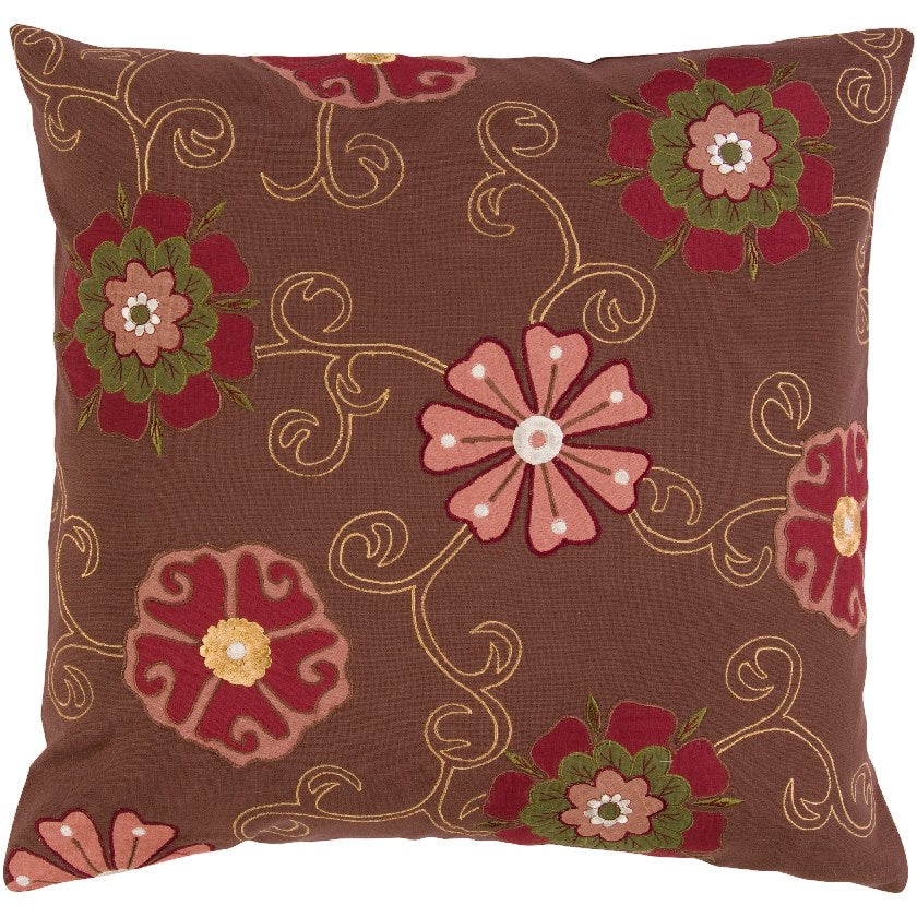Arrien Dark Red Pillow Cover