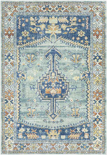 Balk Traditional Navy Area Rug