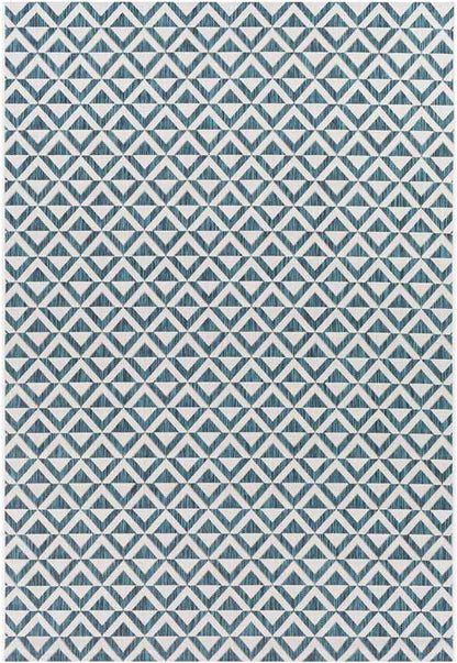 Akkrum Traditional White/Blue Area Rug