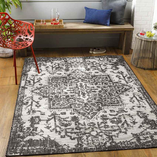 Appelscha Traditional Black Area Rug