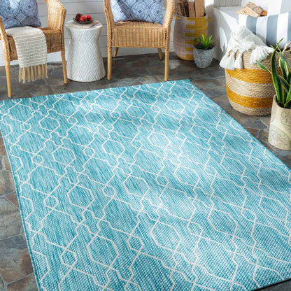 Valentijn Traditional Sky Blue Area Rug