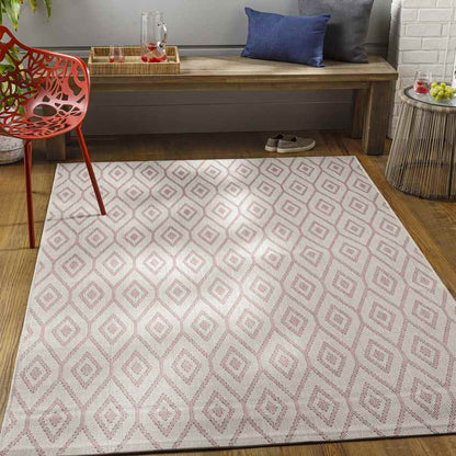 Varssel Traditional Pale Pink Area Rug