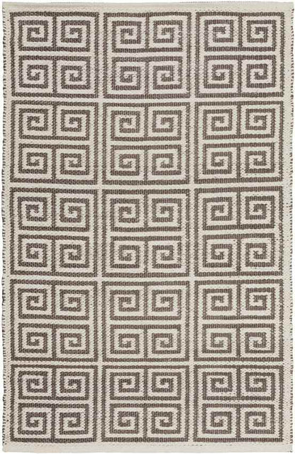 Toldijk Modern Dark brown/Cream Area Rug