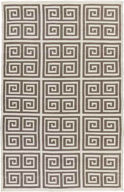 Toldijk Modern Dark brown/Cream Area Rug