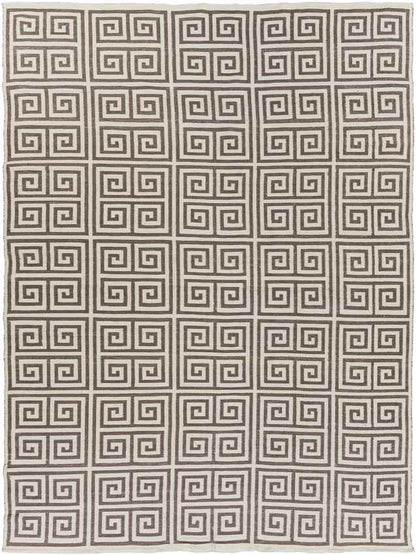 Toldijk Modern Dark brown/Cream Area Rug