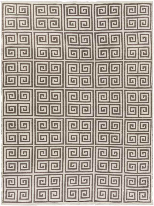 Toldijk Modern Dark brown/Cream Area Rug