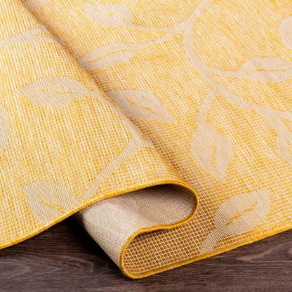 Broekhorn Traditional Bright Yellow Area Rug
