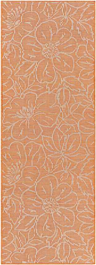 Broekoord Traditional Bright Orange Area Rug