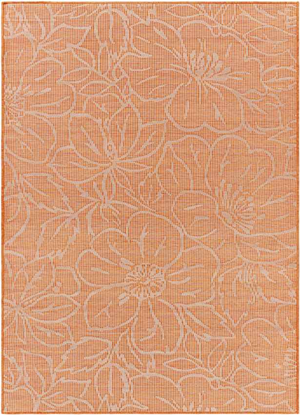 Broekoord Traditional Bright Orange Area Rug