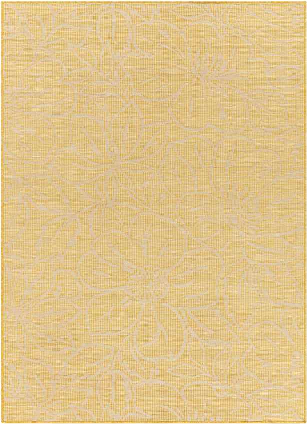 Broekoord Traditional Bright Yellow Area Rug