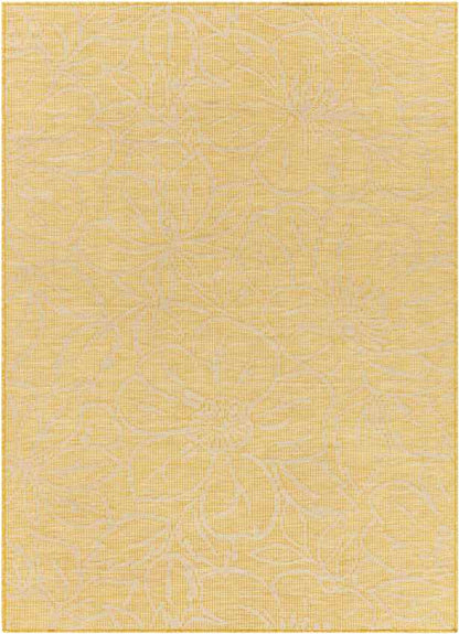 Broekoord Traditional Bright Yellow Area Rug