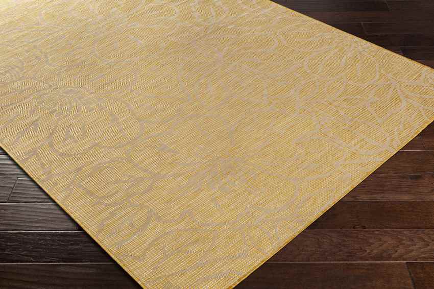 Broekoord Traditional Bright Yellow Area Rug