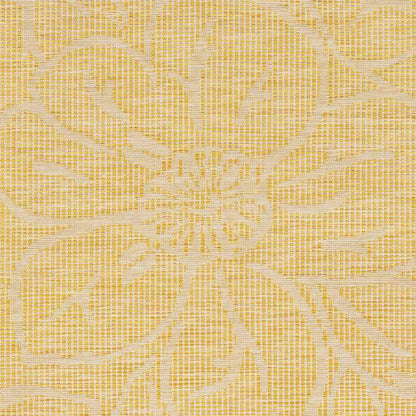 Broekoord Traditional Bright Yellow Area Rug