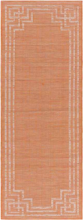 Calslagen Traditional Bright Orange Area Rug