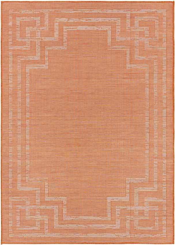 Calslagen Traditional Bright Orange Area Rug