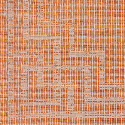 Calslagen Traditional Bright Orange Area Rug
