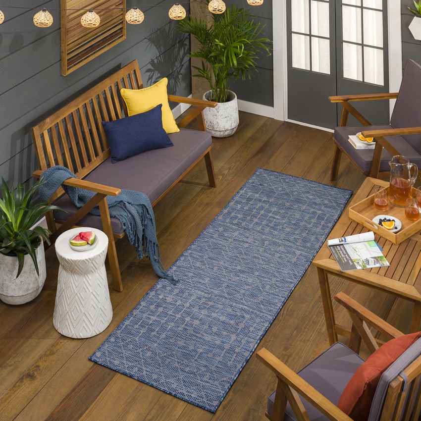 Cruquius Global Navy Area Rug