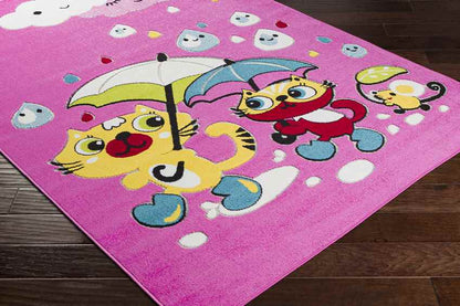 Redichem Modern Bright Pink Area Rug