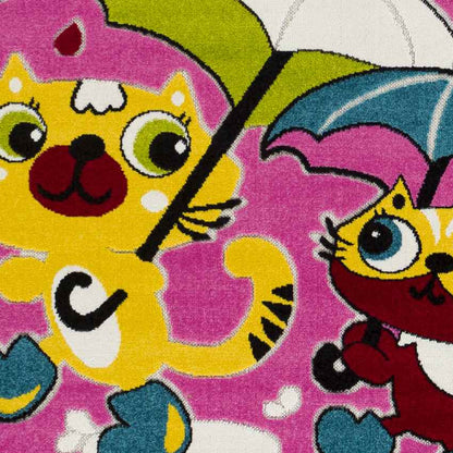 Redichem Modern Bright Pink Area Rug