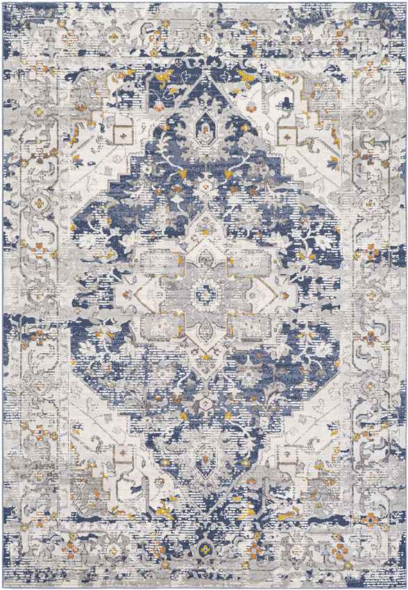 Lunen Traditional Denim Area Rug