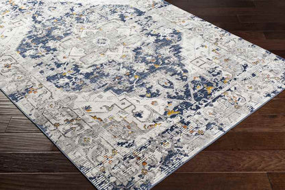 Lunen Traditional Denim Area Rug