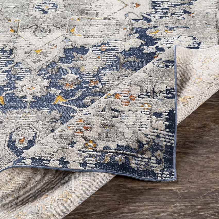 Lunen Traditional Denim Area Rug
