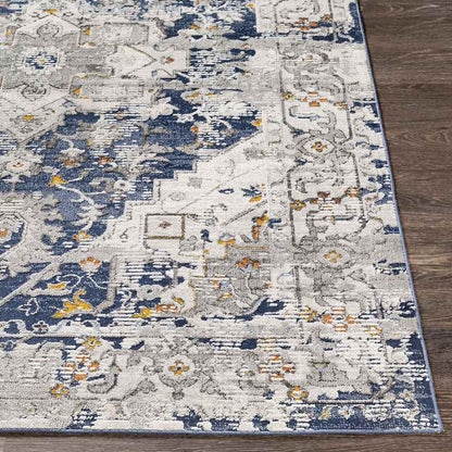 Lunen Traditional Denim Area Rug