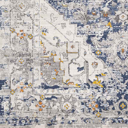 Lunen Traditional Denim Area Rug