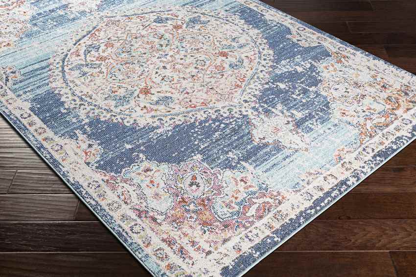 Kreel Traditional Navy Area Rug