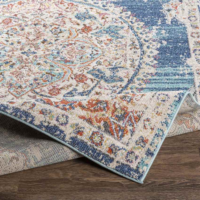 Kreel Traditional Navy Area Rug