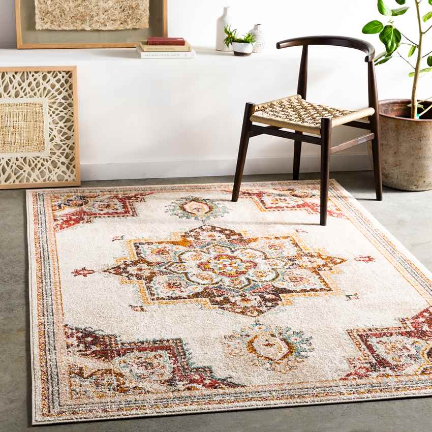 Huigsloot Traditional Brick Area Rug