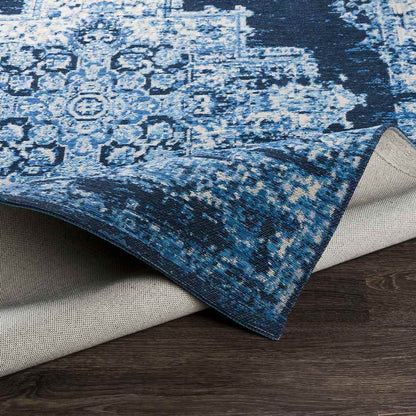 Naarden Traditional Sky Blue Area Rug