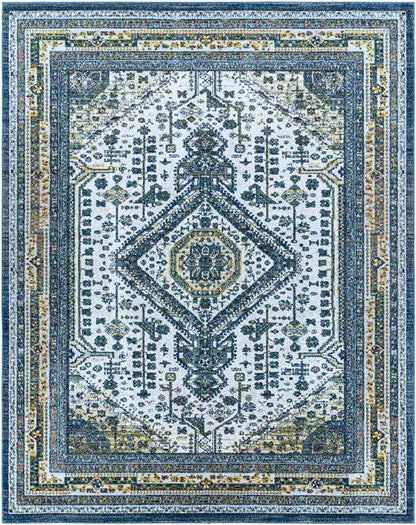 Obdam Traditional Sky Blue Area Rug