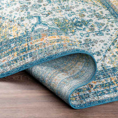 Obdam Traditional Sky Blue Area Rug